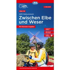 6 Cykelkarta Tyskland Zwischen Elbe und Weser 1:150.000