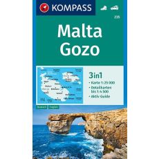 235 Malta Gozo Kompass Wanderkarte