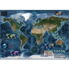 Världen Satellit Väggkarta Ray & Co