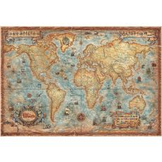 Världskarta Ray & Co. Antik 1:30 milj