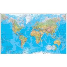 Världen Väggkarta Kartförlaget/Norstedts 1:30milj FYS 137x85cm med ram