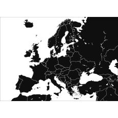 Europa svartvit poster 70x50cm