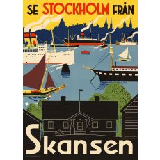 Se Stockholm från Skansen plansch 50x70