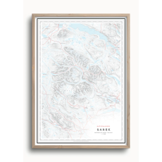 Stigkarta Sarek Nationalpark 50x70cm Dapa Maps