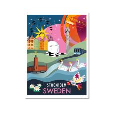Stockholm City Poster 50x70cm