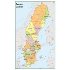 Sveriges Landskap 50x83cm