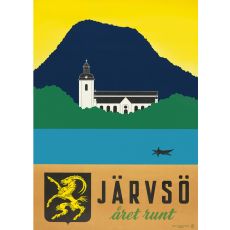 Vykort Järvsö året runt 1948