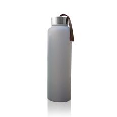 Vattenflaska i Glas med Silikonskydd 400 ml Quiet Grey