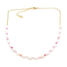 7EAST - Pearl Beads Halsband 42cm Rosa