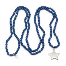 Y-YOGA - Silver Soft Star Halsband Blå