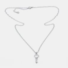7EAST - Small Key Halsband 50cm Silver