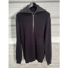 Ceasar Half Zip Knit Black