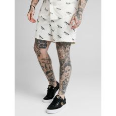 Repeat Print Swimshorts Off White