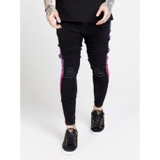 Low Rise Burst Knee Denim Black