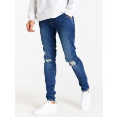 Blue Distressed Slim Fit Jeans (S)