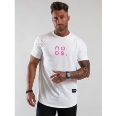 Gym Scoop Tee White/Neon Pink