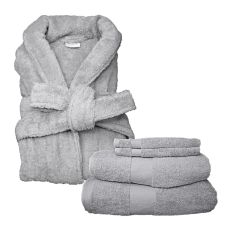 Grey Bathrobe Set