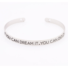 Armband "If You Can Dream It, You Can Do It" i 925 Sterling Silverplätering