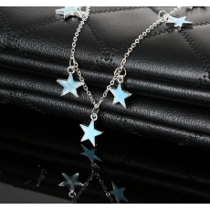 Ankelkedja "Luminious Stars" i 925 Sterling Silverplätering -lyser i mörker!