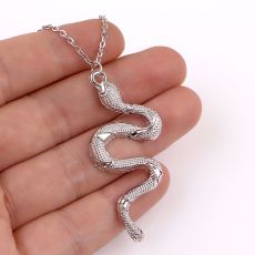 Halsband "Snake" i 925 Sterling Silverplätering