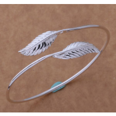 Armband "Double Leaf" i 925 Sterling Silverplätering