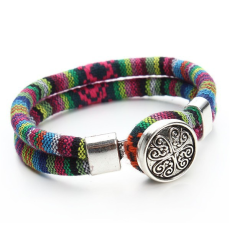 Armband "Tibetan" i bomull -Mixade färger
