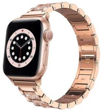 Apple Watch kompatibelt Armband Strass GULD 38/40/41 mm metall