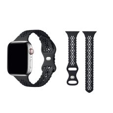 Smalt Apple Watch kompatibelt Armband SPETS SVART 38/40/41 mm