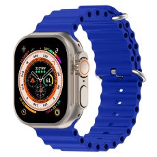 Apple Watch kompatibelt Wave Armband Silikon BLÅ 38/40/41mm