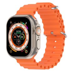 Apple Watch kompatibelt Wave Armband Silikon ORANGE 38/40/41mm