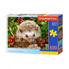 Pussel hedgehog with berries, 100 bitar