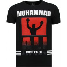 Muhammad Ali Rhinestone - Man T-Shirt Svart