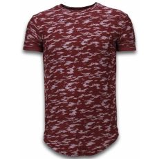 Camouflage Long Fit Army Pattern - Herr T-Shirt Bordeaux