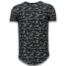 Camouflage Long Fit Army - Herr T-Shirt Svart