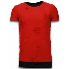 Long FiT-Shirt Zipped - Herr T-Shirt Röd