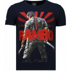 Rambo Shine Rhinestone - Man T-Shirt Marinblå