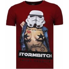 Stormbitch Rhinestone - T-Shirt Herr Bordeaux