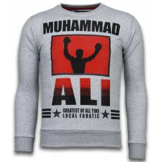 Muhammad Ali Rhinestone - Sweater Herr - Grå