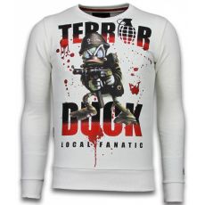 Terror Duck Rhinestone Sweater - Män Tröjor Vit