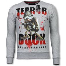 Terror Duck Rhinestone Sweater - Tröjor Män Grå