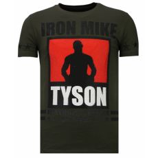 Iron Mike Tyson Rhinestone - T-Shirt Herr Khaki
