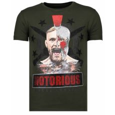 Notorious Warrior Rhinestone - T-Shirt Herr Khaki