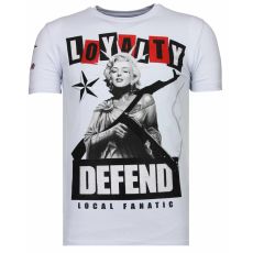 Loyalty Marilyn Rhinestone - Man T-Shirt - -V - Vit