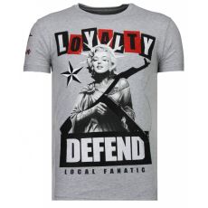 Loyalty Marilyn Rhinestone - T-Shirt Herr Grå
