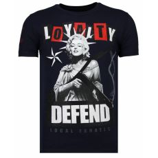 Loyalty Marilyn Rhinestone - Herr T-Shirt Marinblå