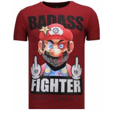 Fight Club Mario Bros - T-Shirt Herr Bordeaux