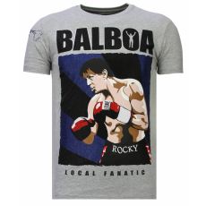 Balboa Rocky Rhinestone - T-Shirt Herr Grå