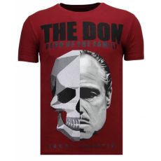 The Don Skull Rhinestone - Herr T-Shirt Bordeaux
