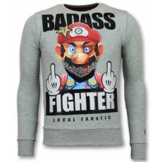Mario Fight Club Sweater - Tröjor Män Grå