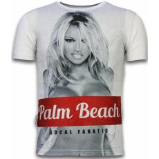 Palm Beach Pamela Rhinestone - Herr T-Shirt Vit